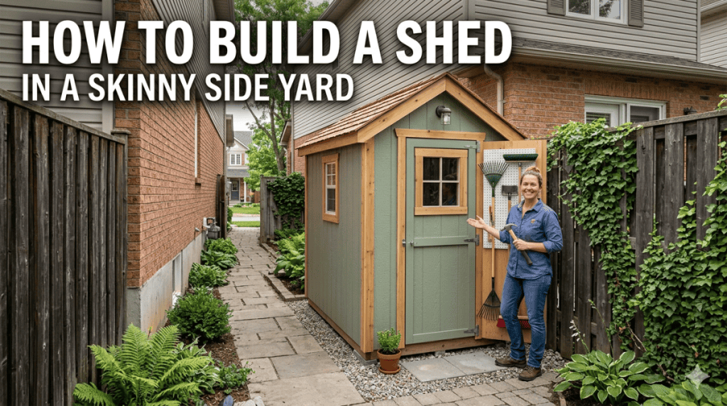 How to Build a Shed in a Skinny Side Yard